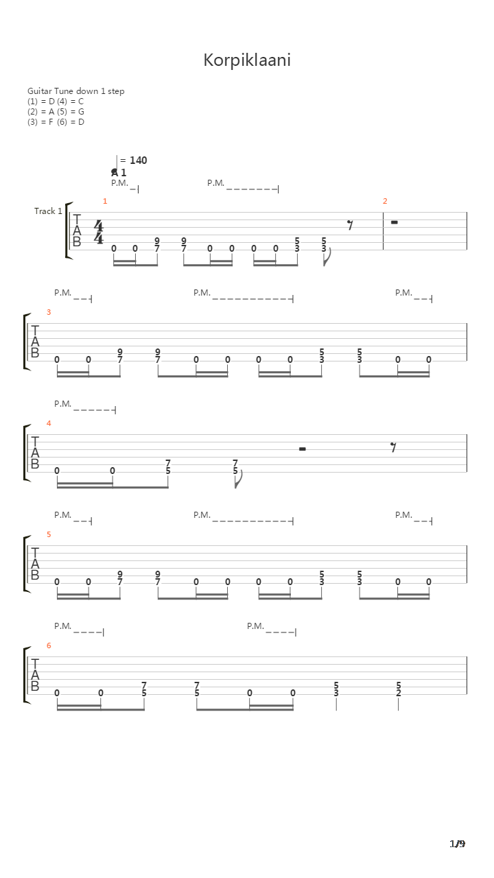 Vaarinpolkka吉他谱