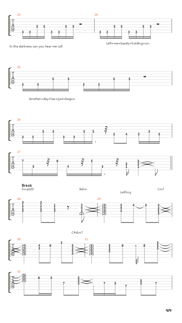 The Wanton Song吉他谱