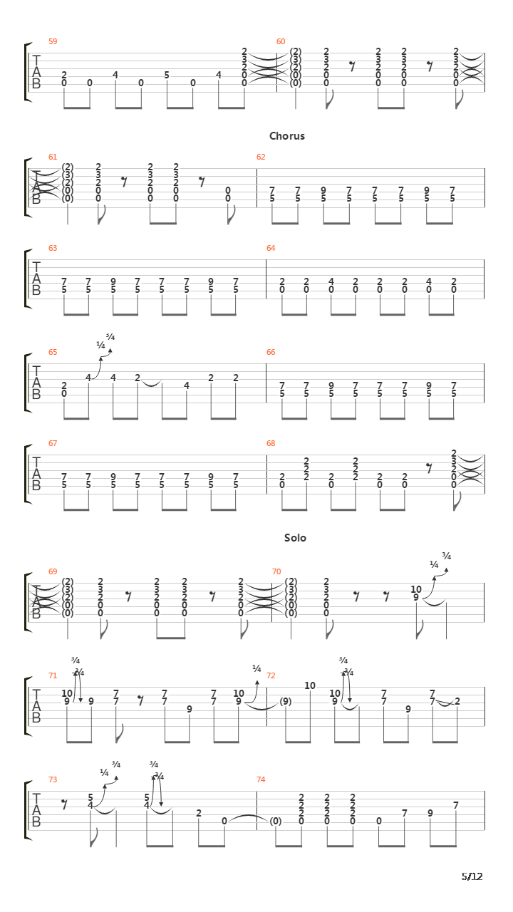 Gimme Three Steps吉他谱