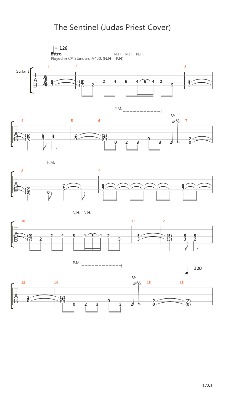 The Sentinel吉他谱