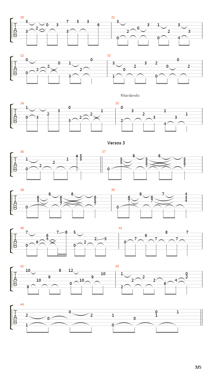 O Mar Fala De Ti吉他谱