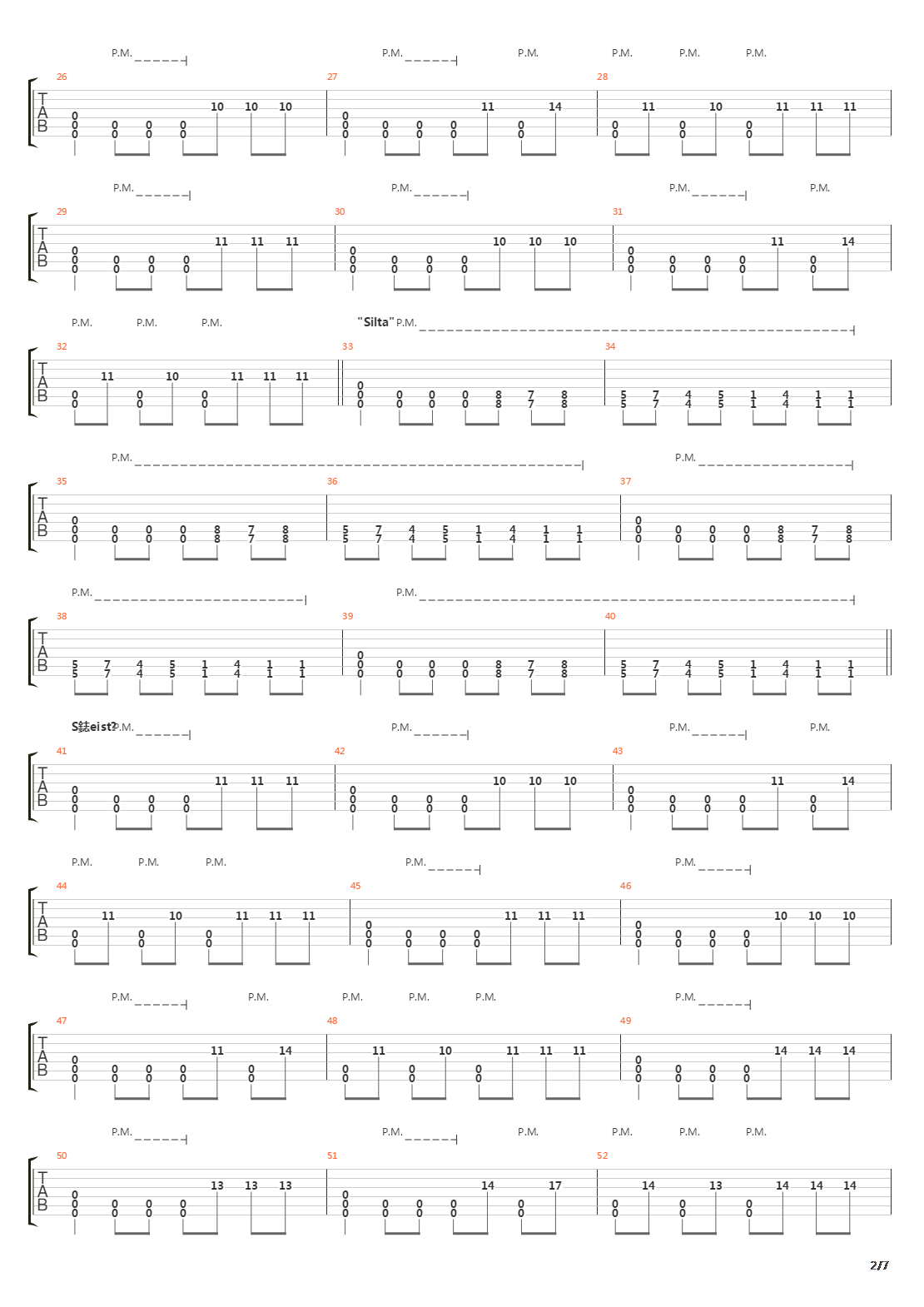 Hirtehinen吉他谱