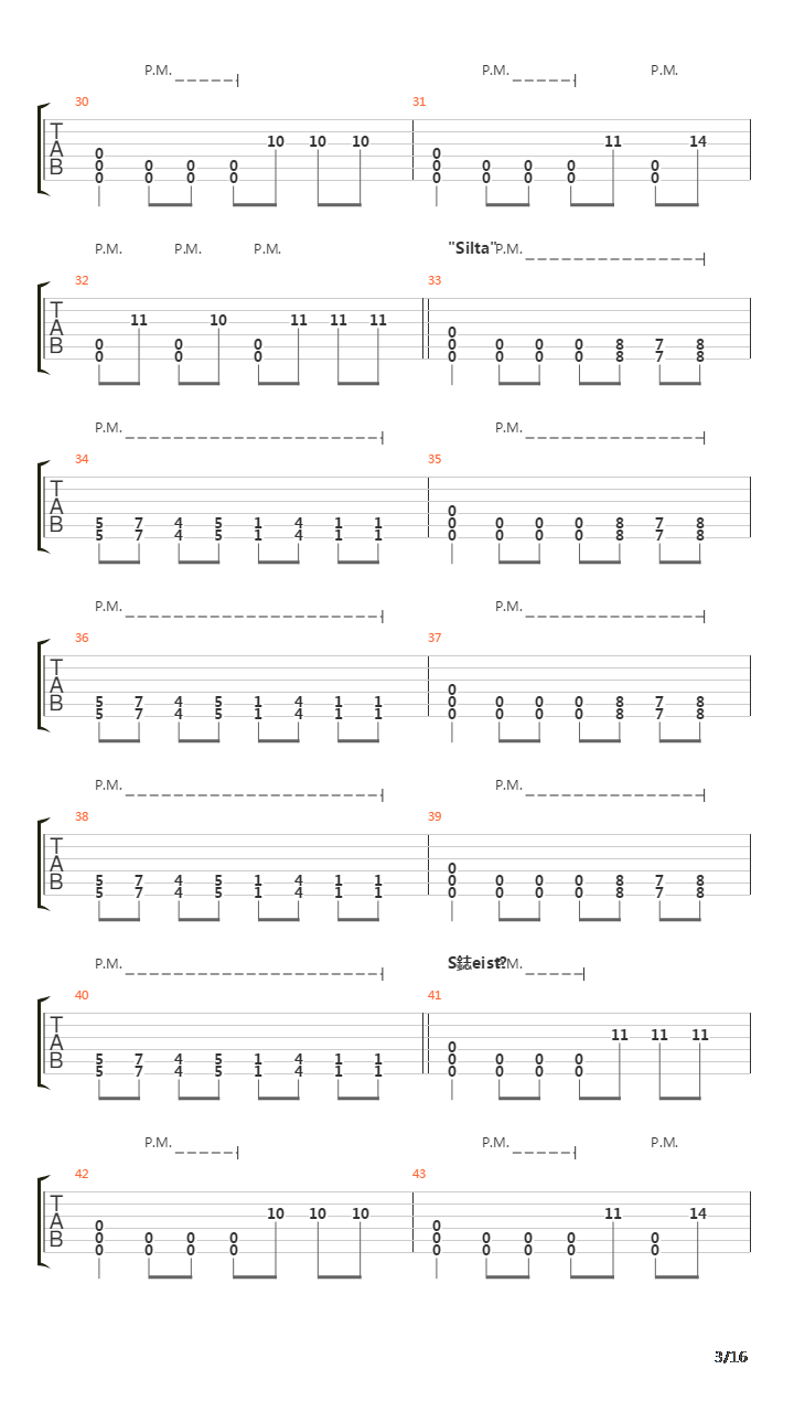 Hirtehinen吉他谱