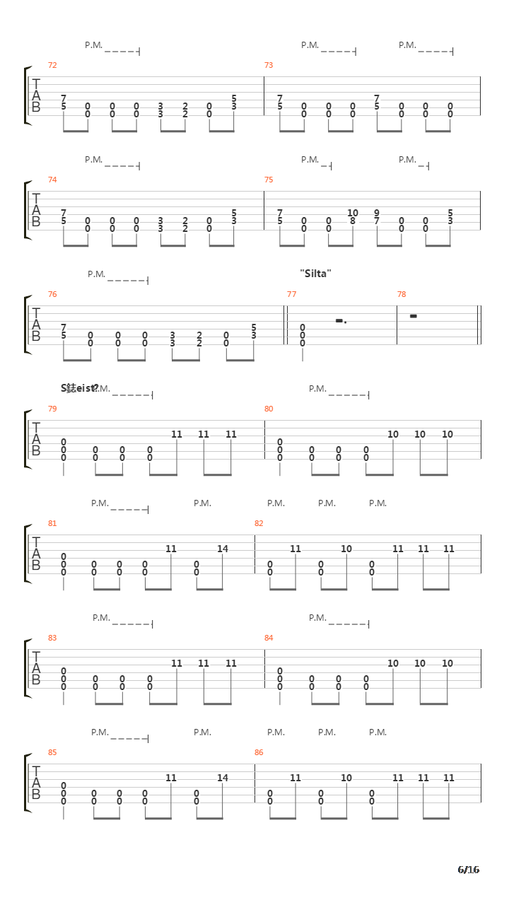 Hirtehinen吉他谱