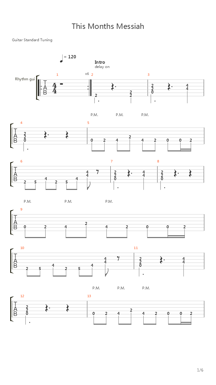 This Months Messiah吉他谱