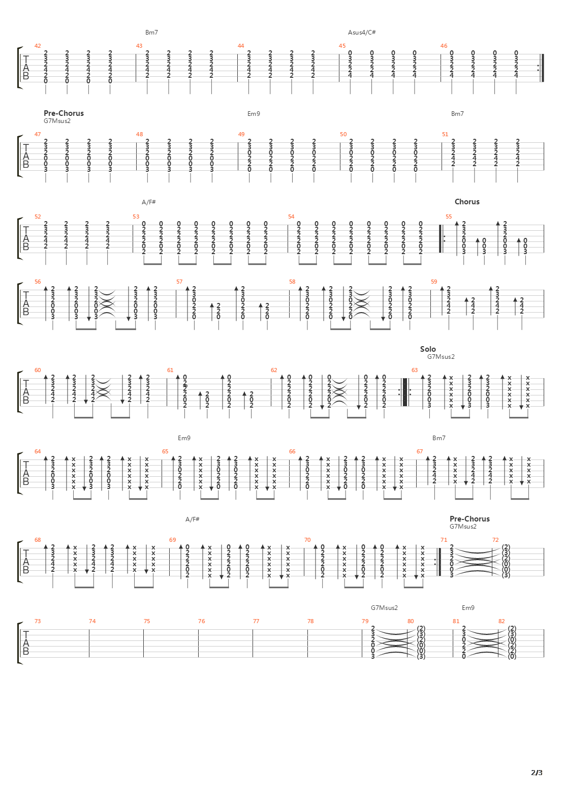 Decode吉他谱