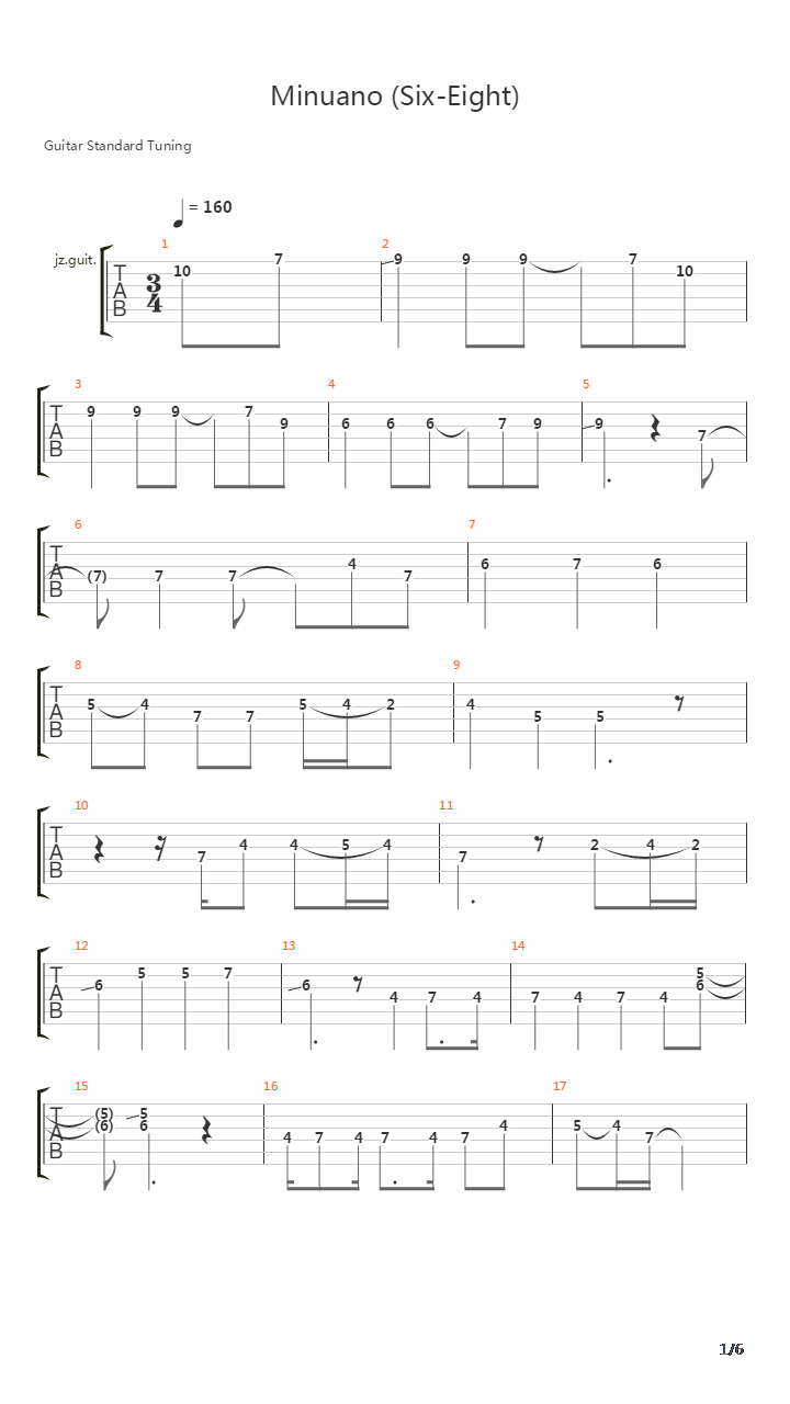 Minuano Six-Eight吉他谱