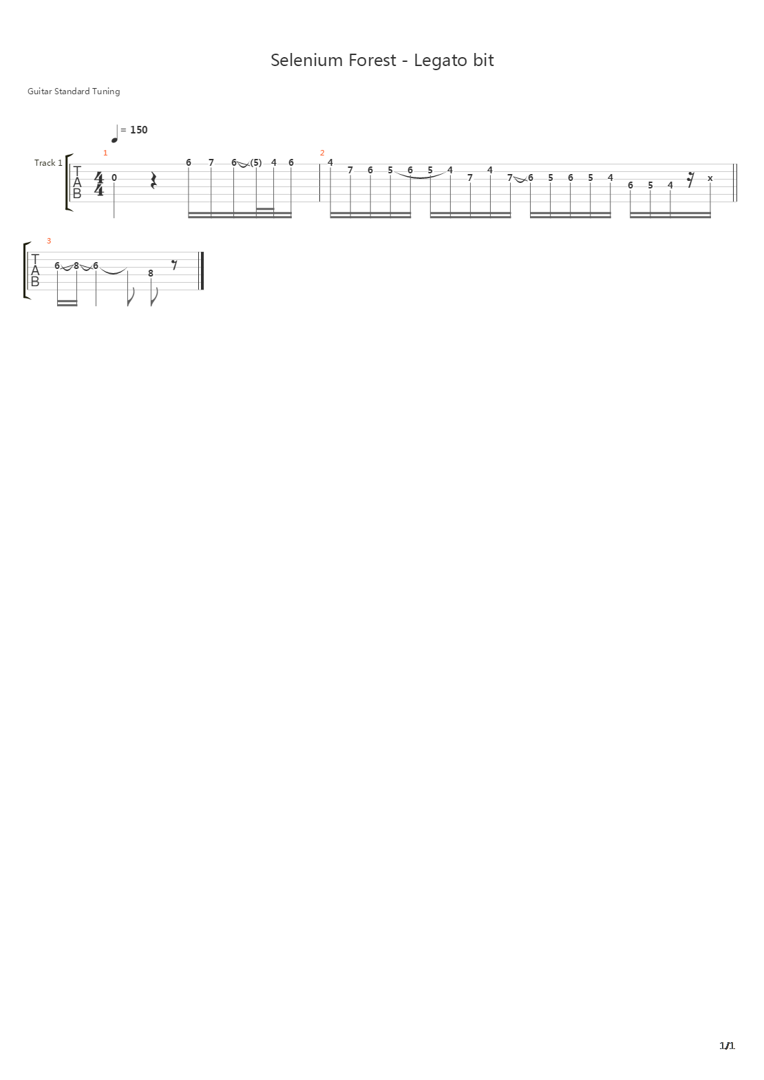 Selenium Forest吉他谱