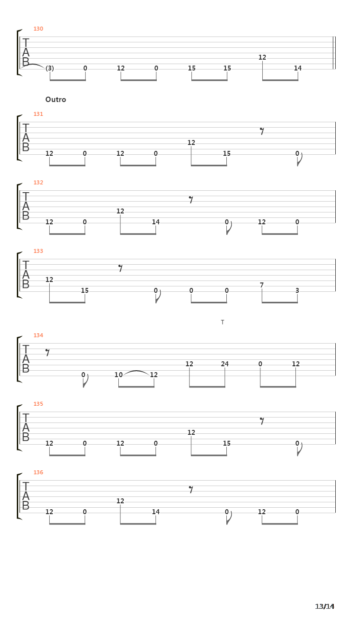 Relapse吉他谱