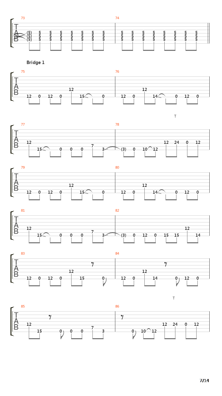 Relapse吉他谱