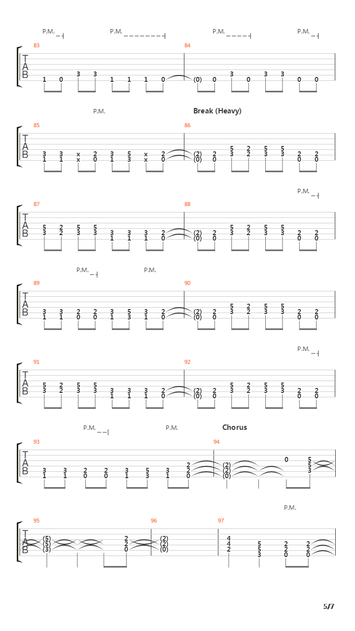 Ride吉他谱