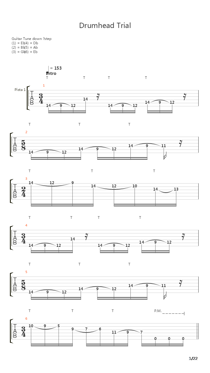 Drumhead Trial吉他谱