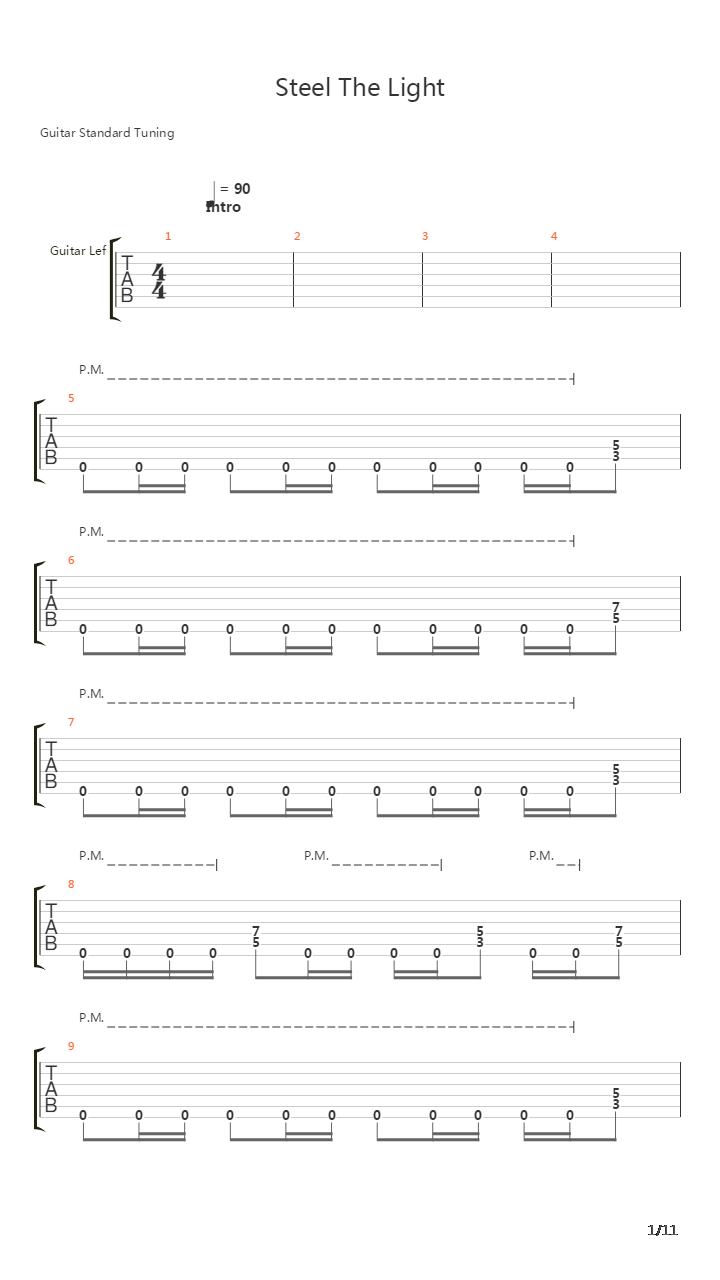 Steel The Light吉他谱