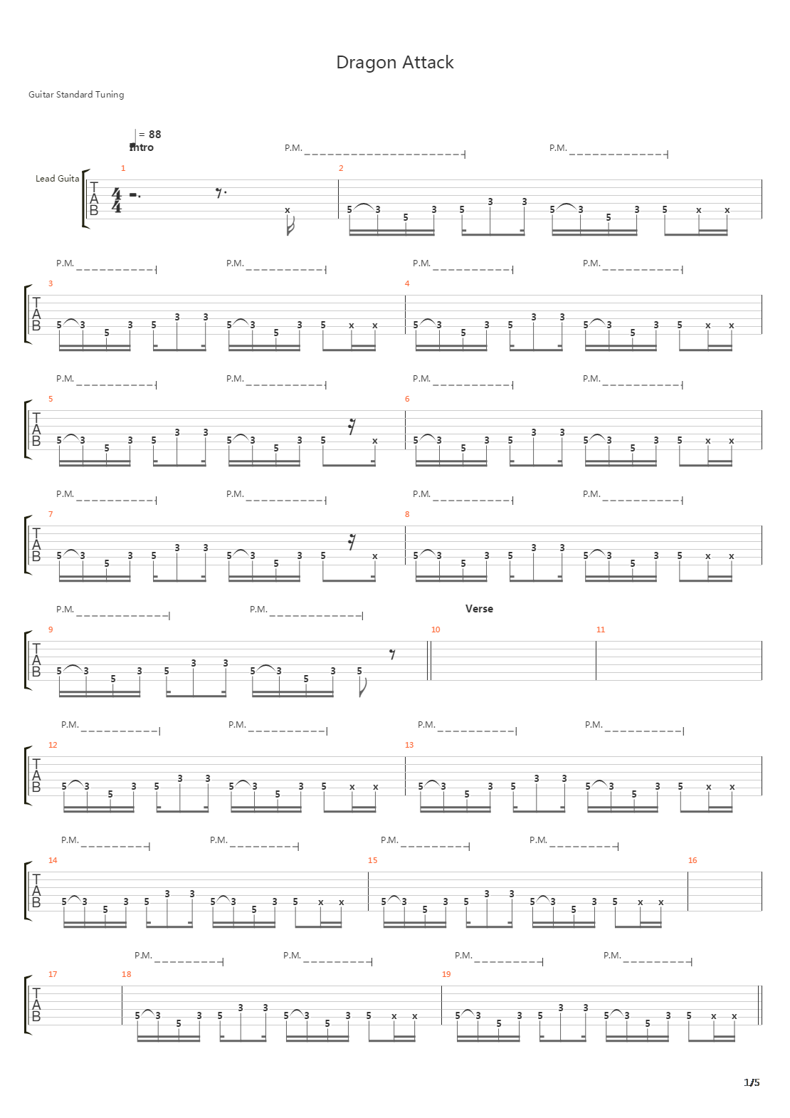 Dragon Attack吉他谱