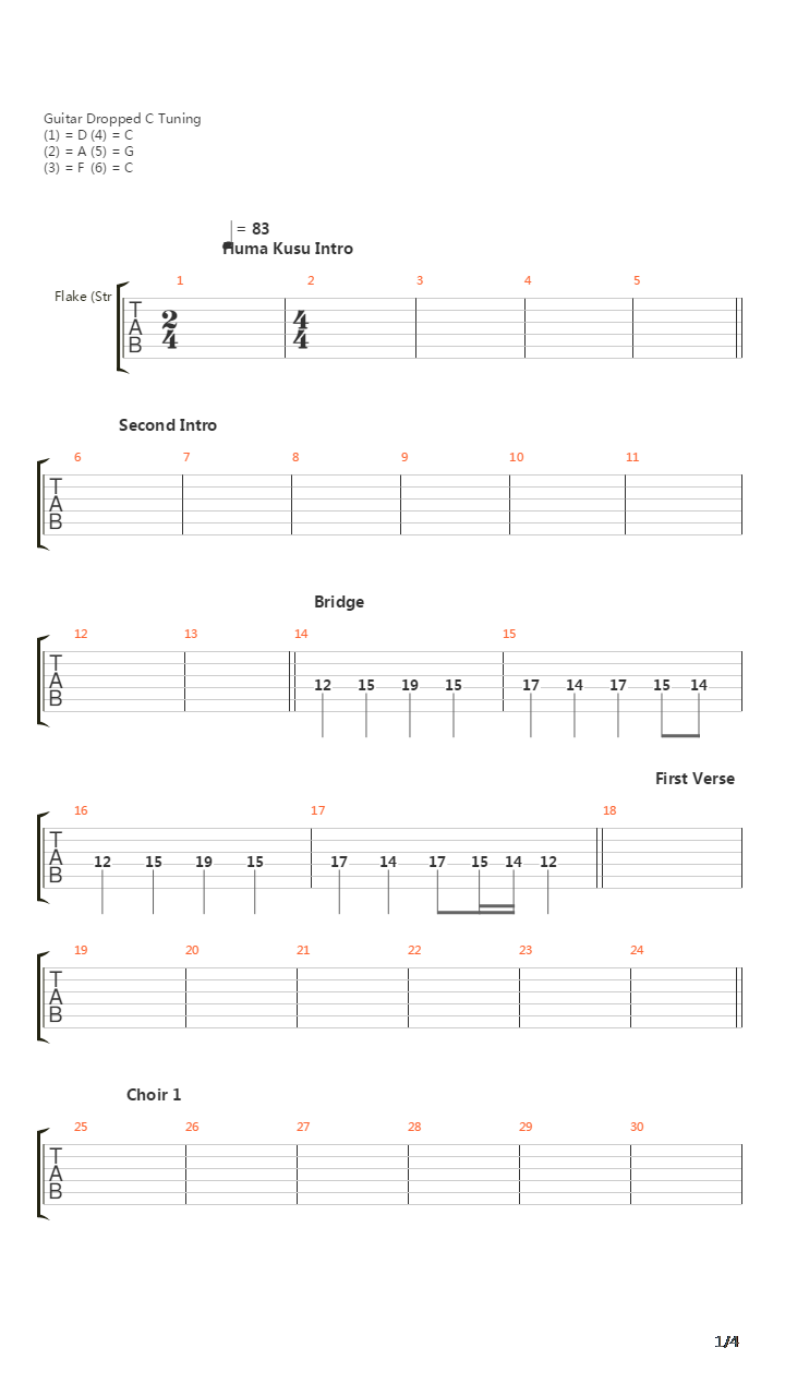 Zerstoeren吉他谱