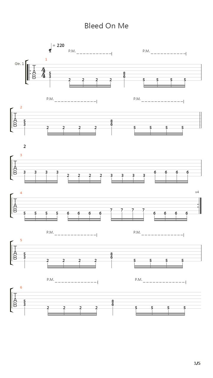 Bleed On Me吉他谱