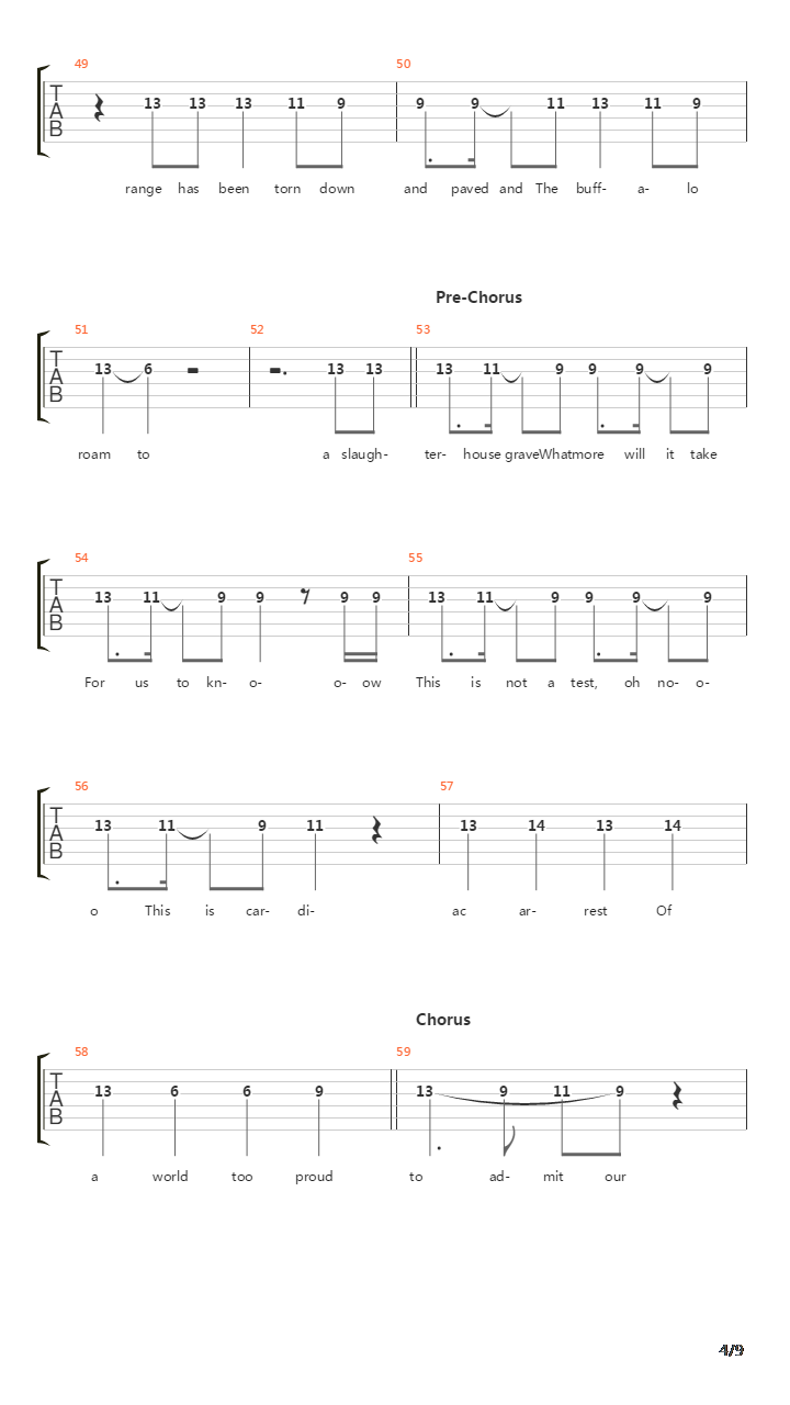 Collapse Post吉他谱