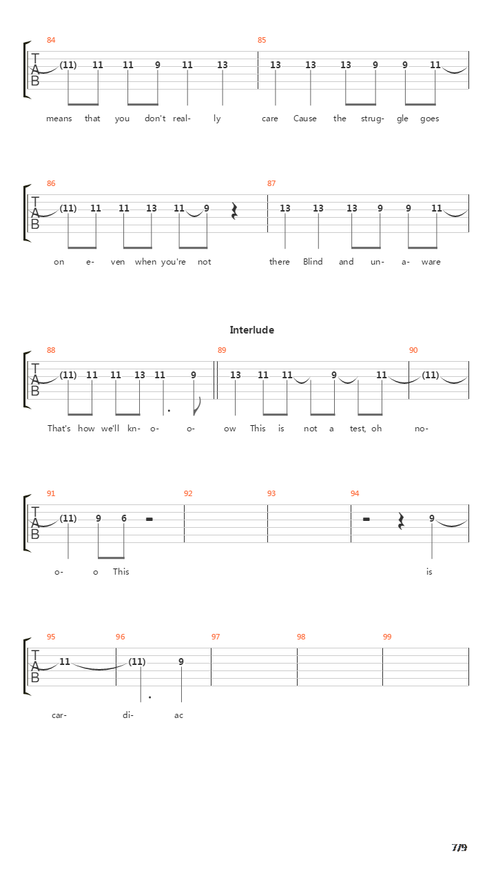 Collapse Post吉他谱