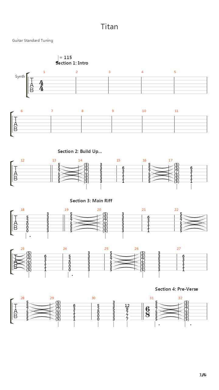 Titan吉他谱