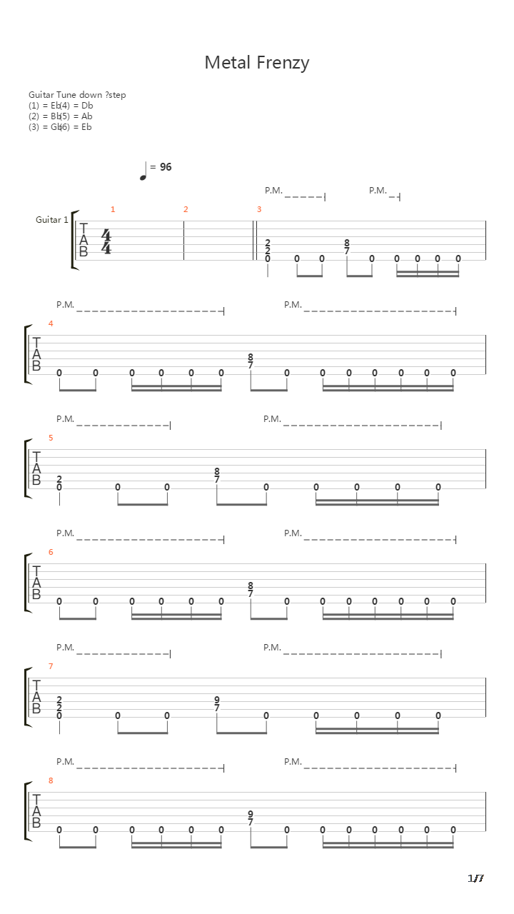 Metal Frenzy吉他谱