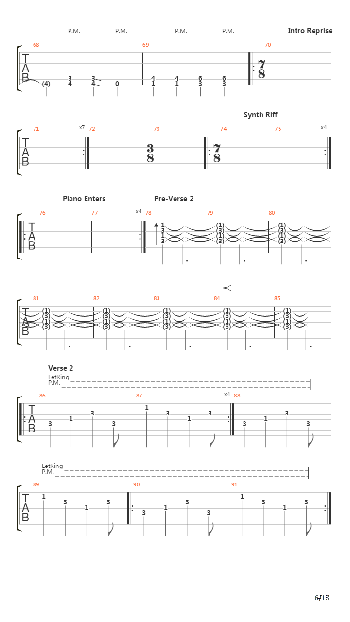 Relapse吉他谱