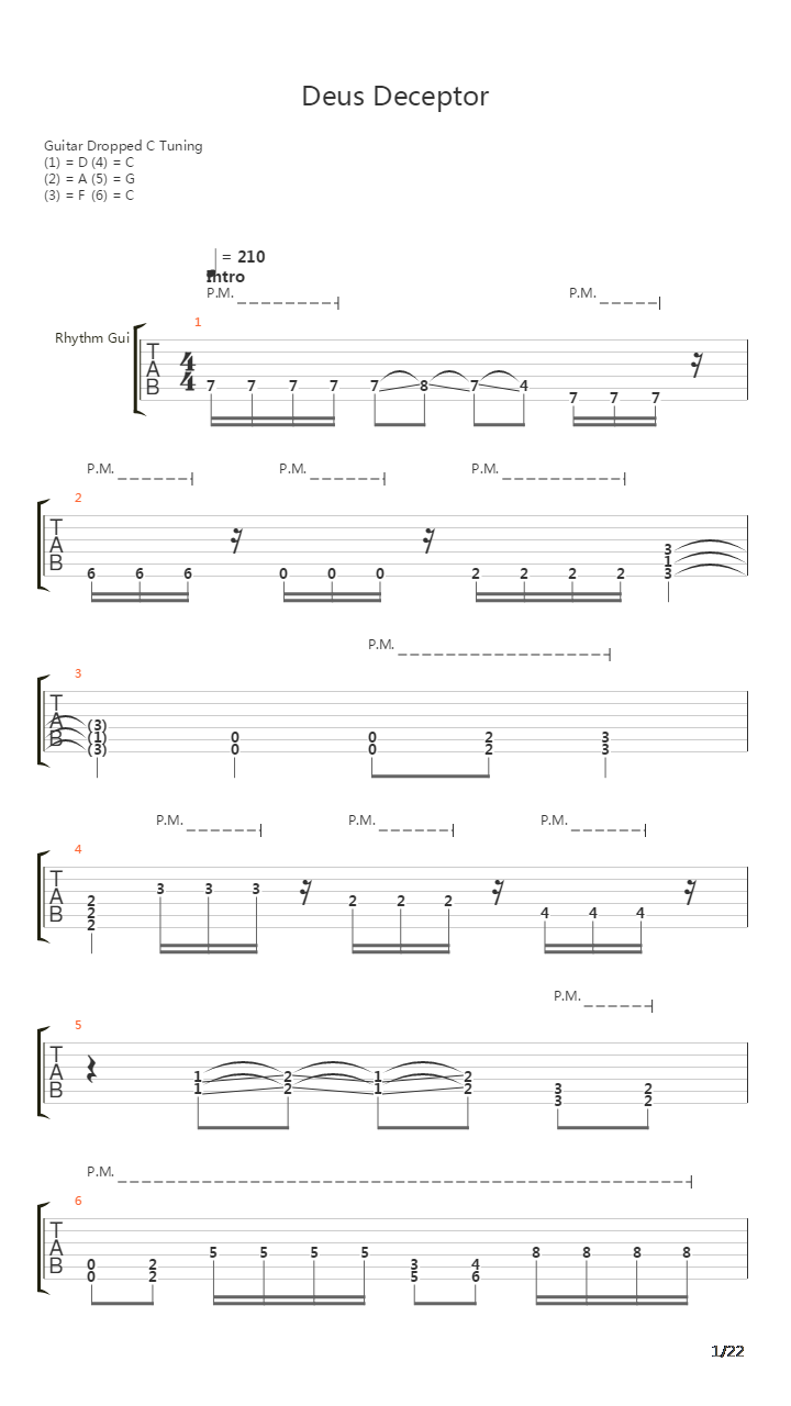 Deus Deceptor吉他谱