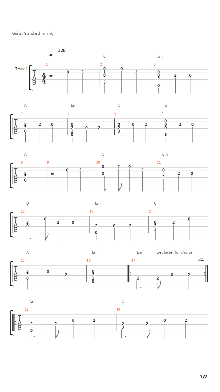 Monody吉他谱