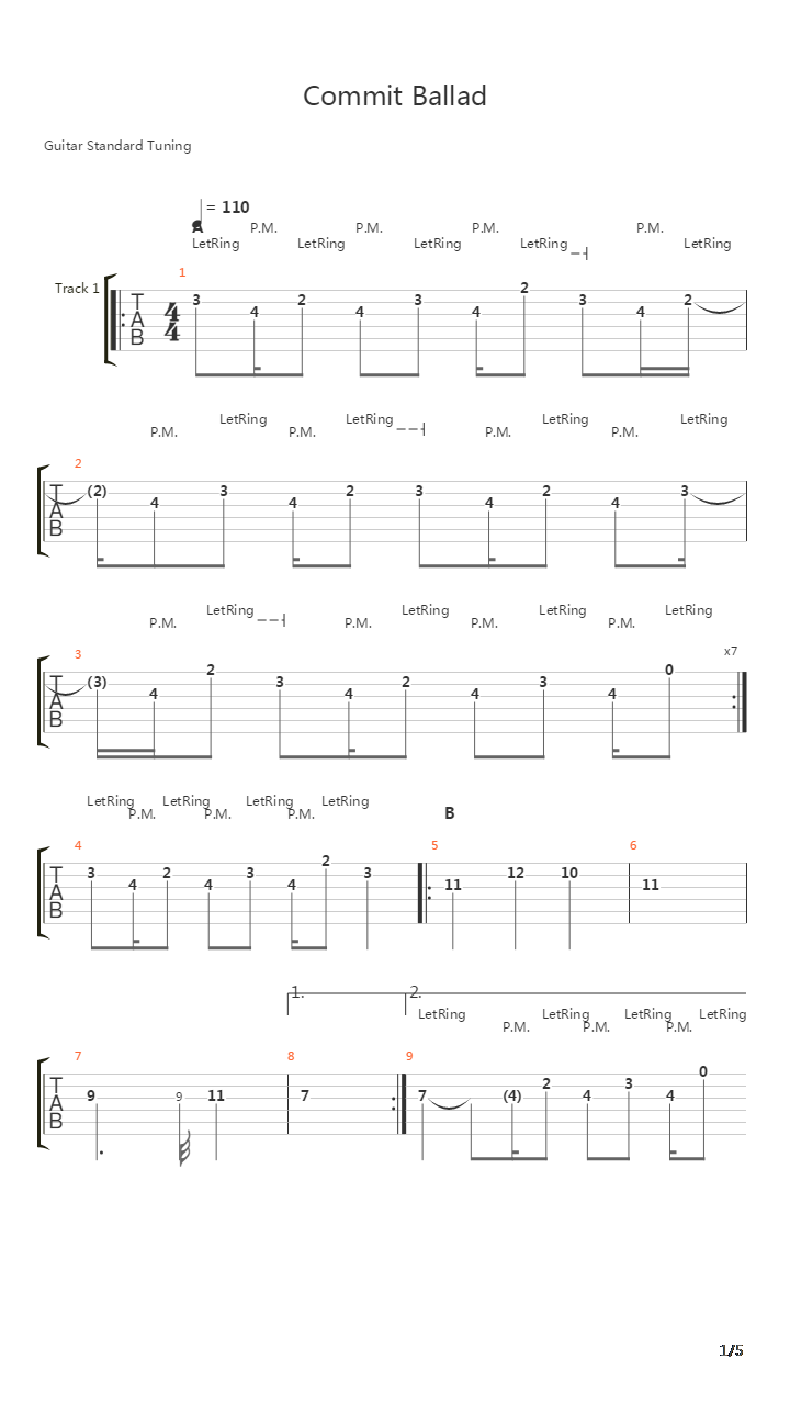 Commit Ballad吉他谱