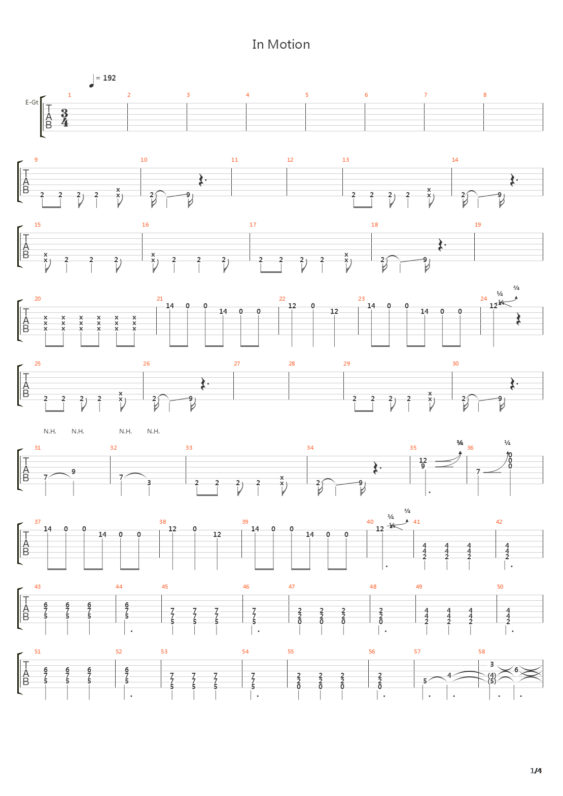 In Motion吉他谱