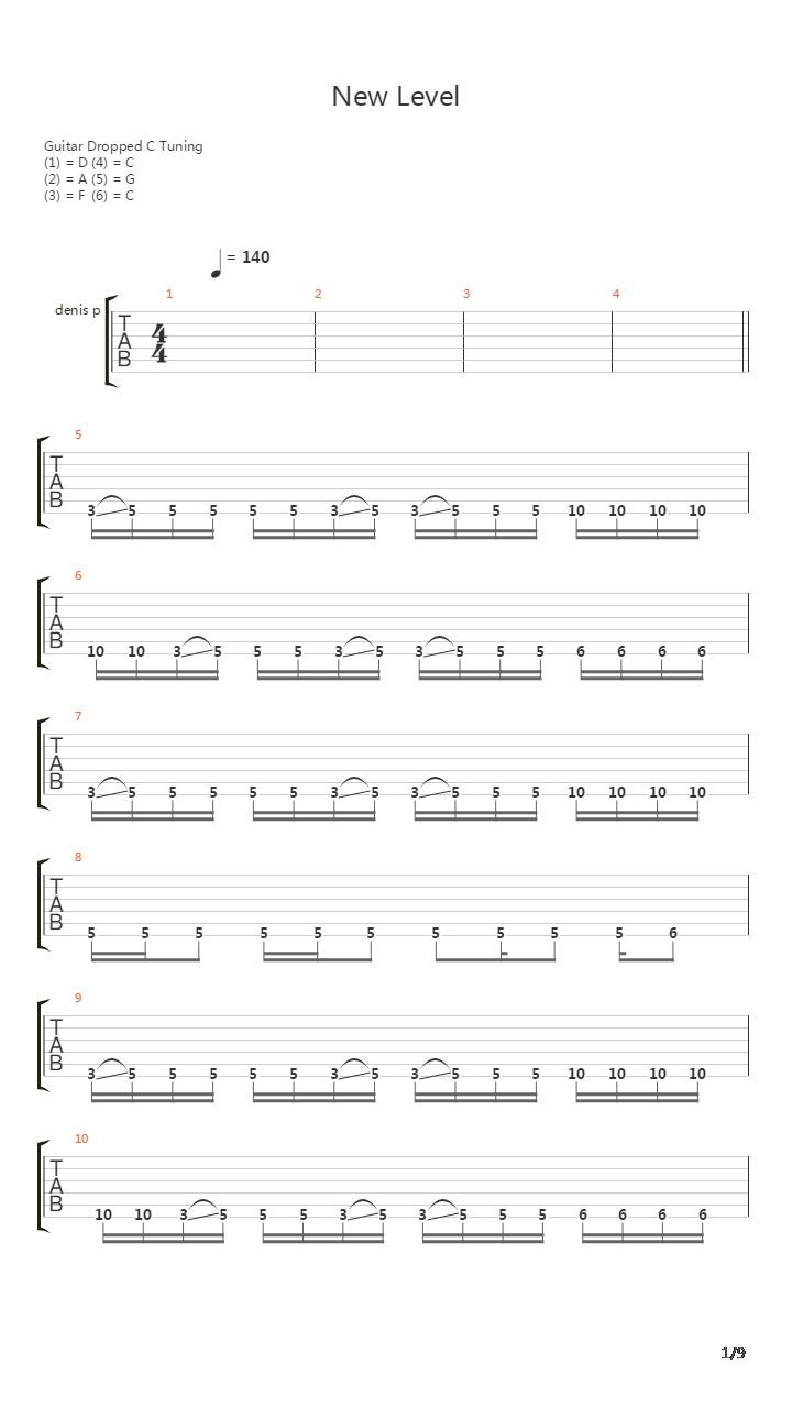 New Level吉他谱