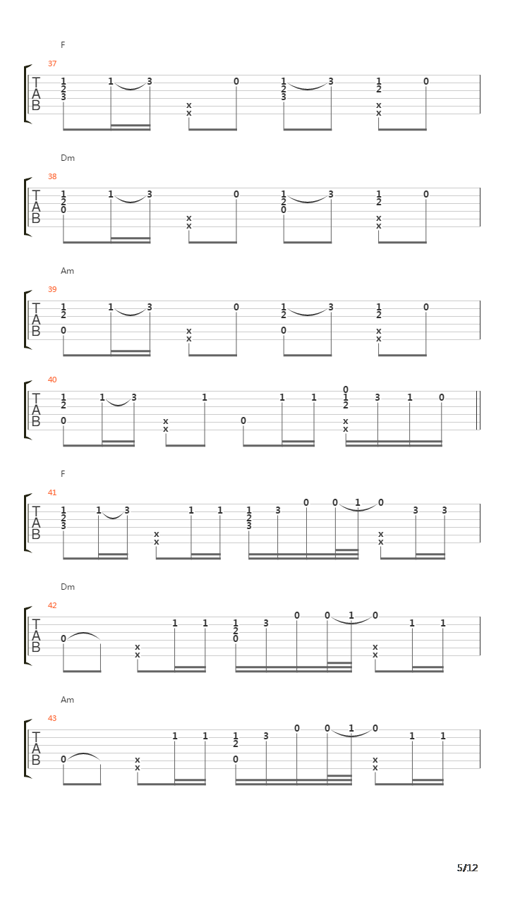 10 Songs吉他谱