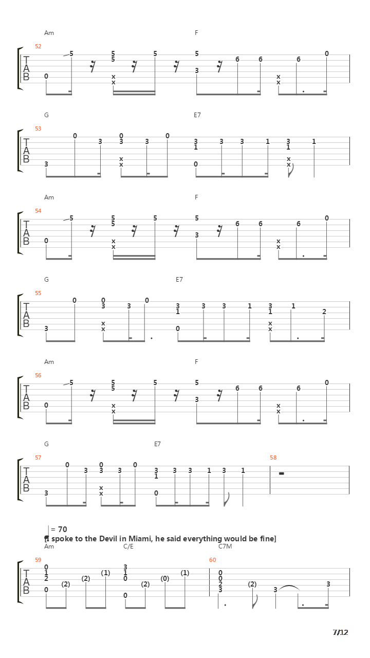 10 Songs吉他谱