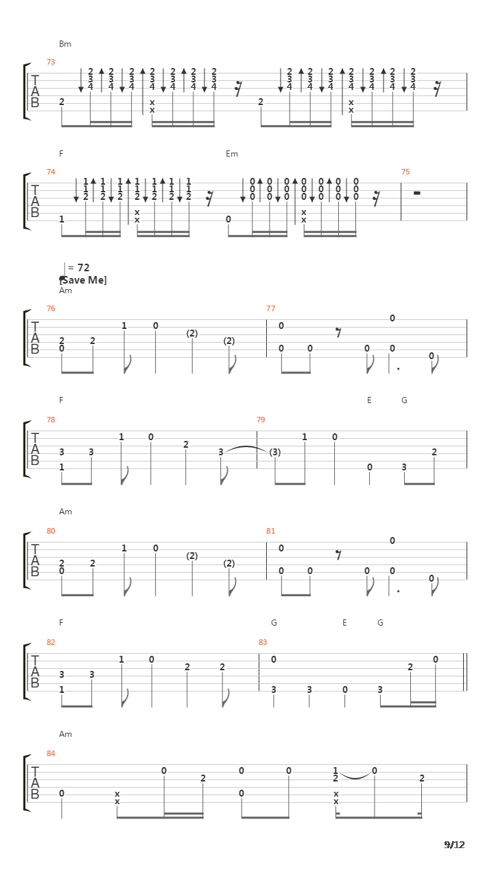 10 Songs吉他谱