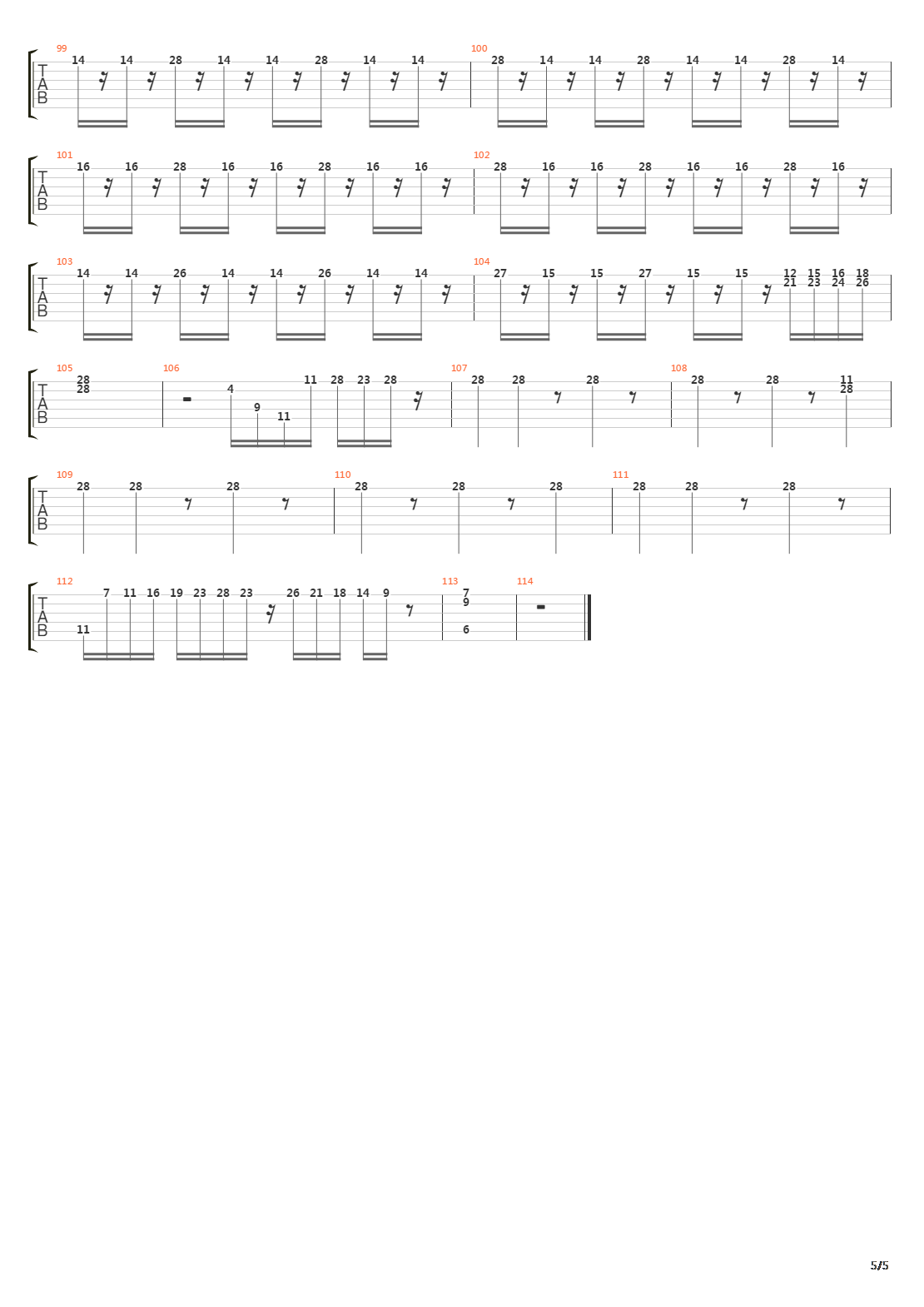 In The Final吉他谱