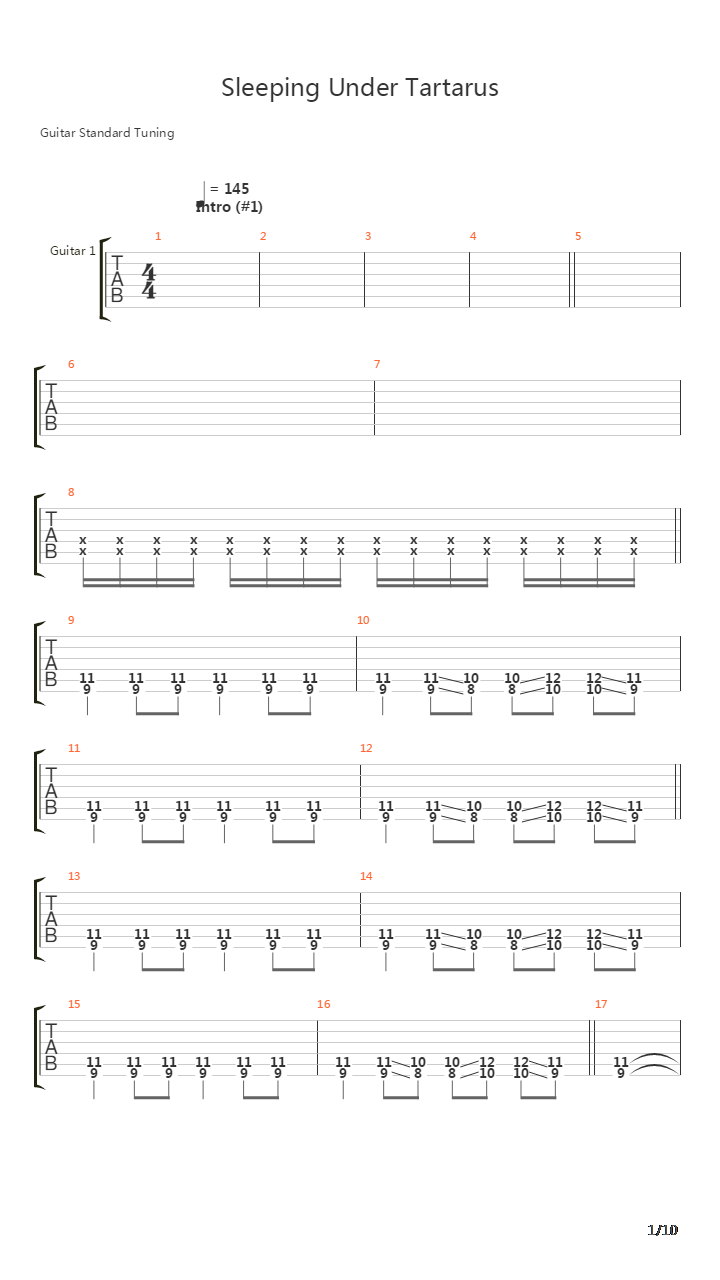 Sleeping Under Tartarus吉他谱