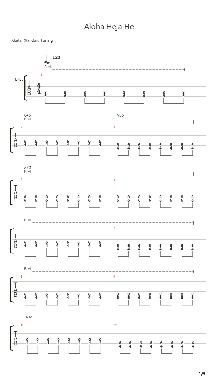 Aloha Heja He吉他谱