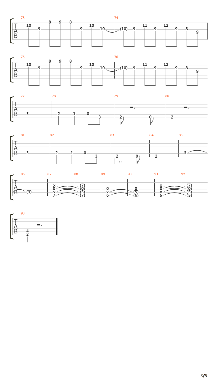 300Mhz吉他谱