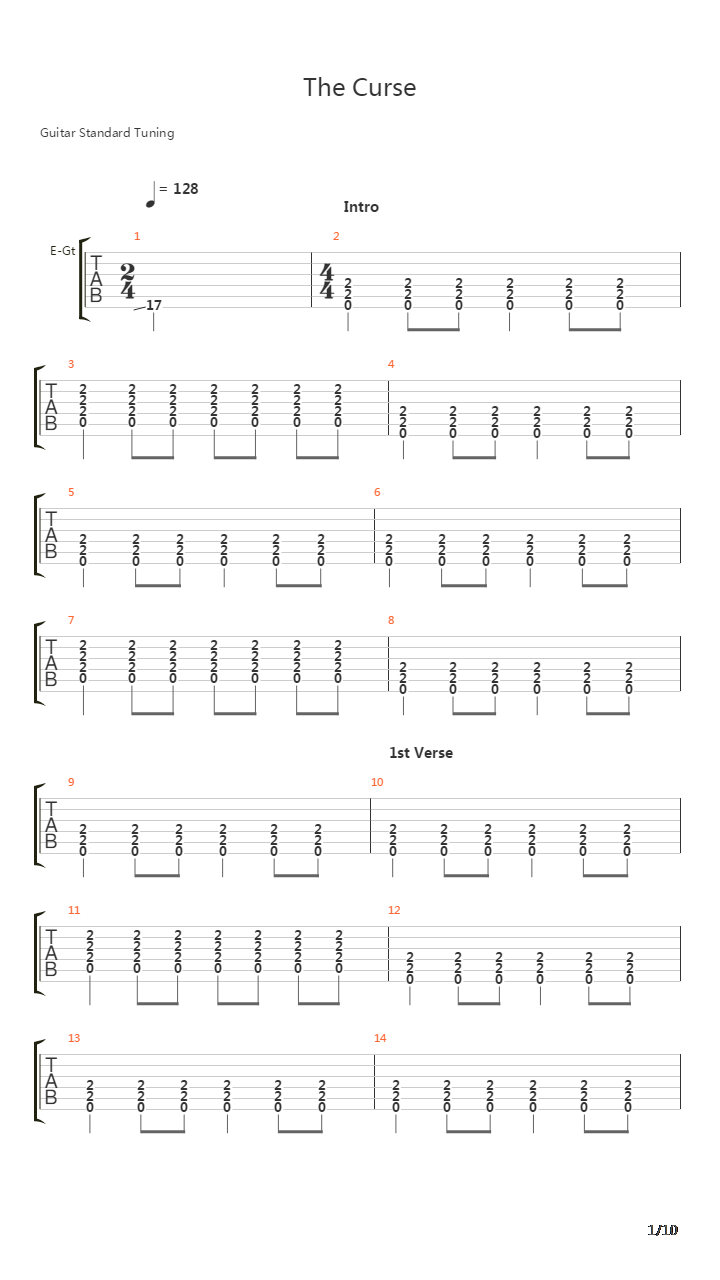 The Curse吉他谱