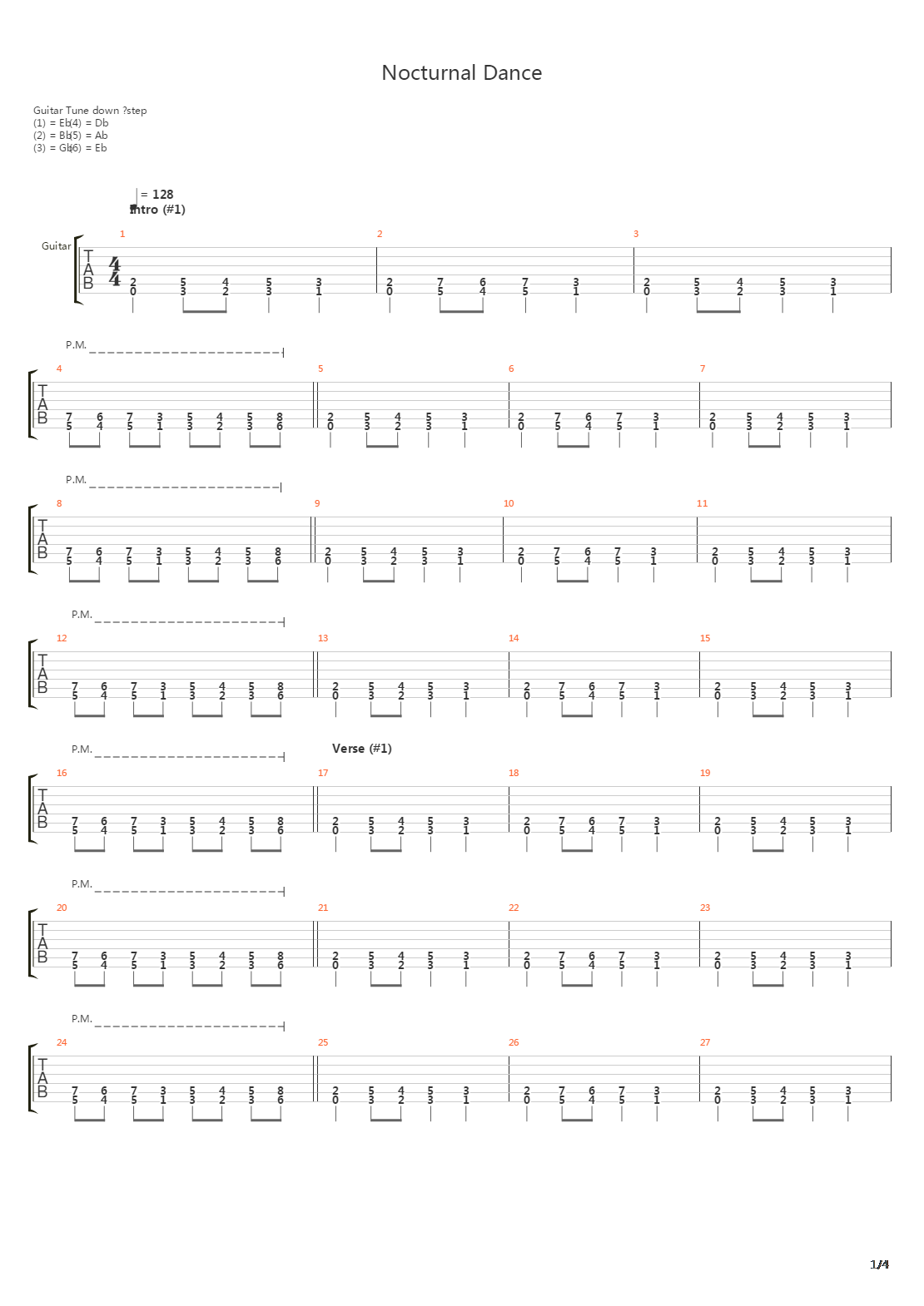 Nocturnal Dance吉他谱