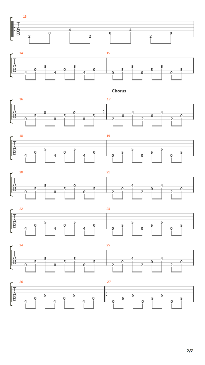 Master吉他谱