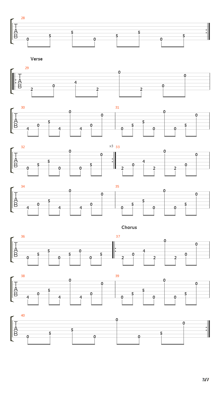 Master吉他谱