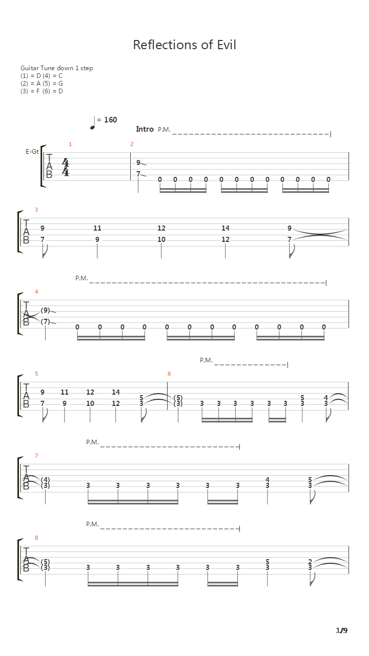 Reflections Of Evil吉他谱