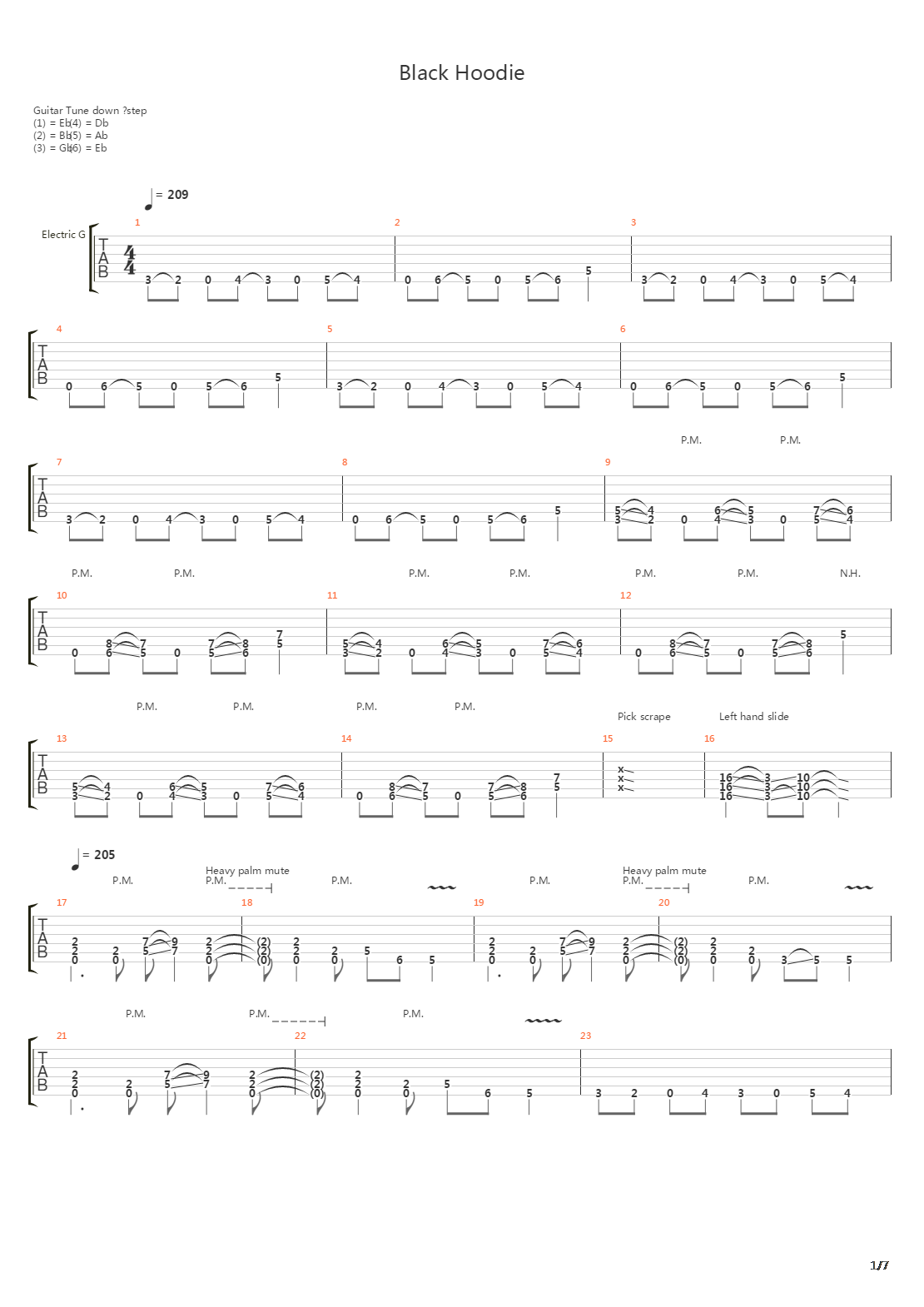 Black Hoodie吉他谱
