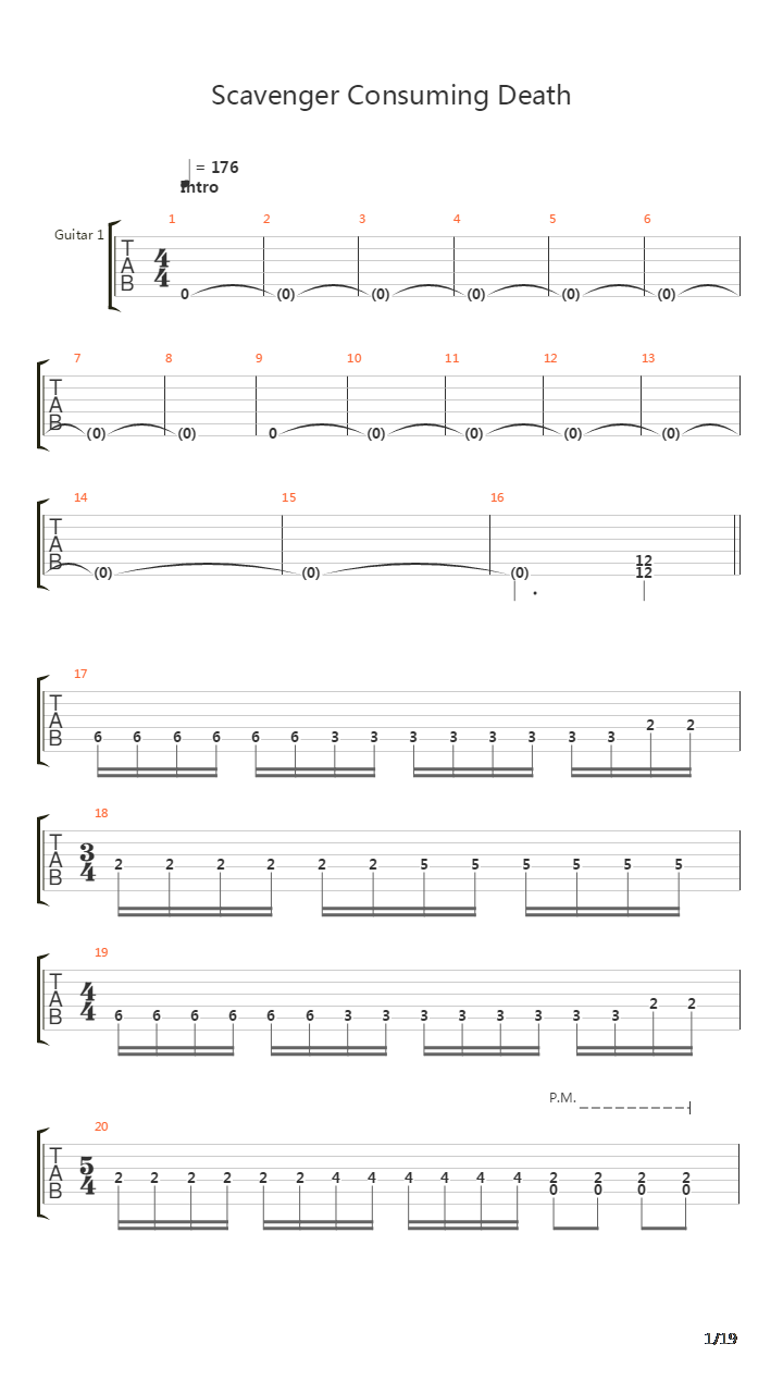 Scavenger Consuming Death吉他谱