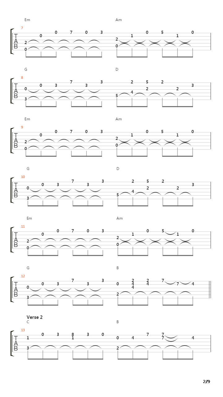 Bound To You吉他谱