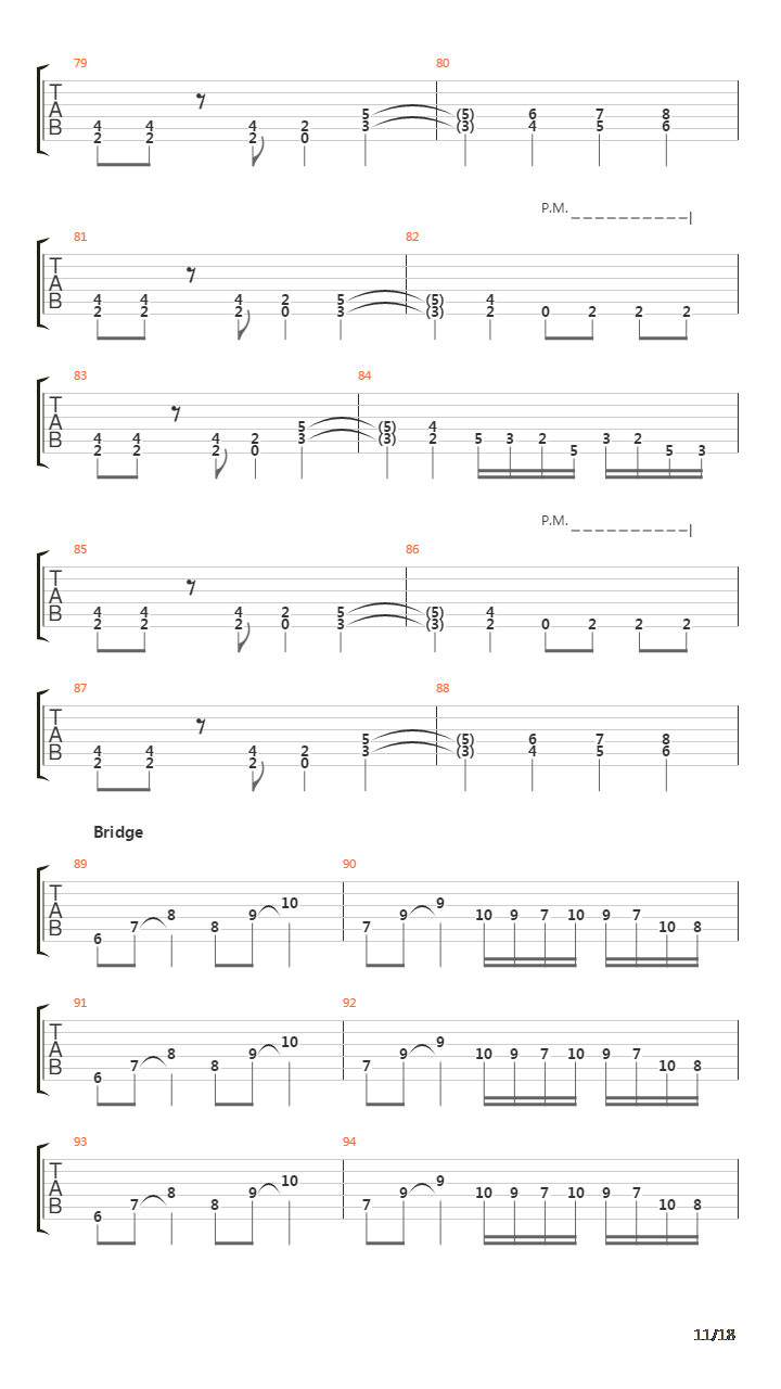 Absorbed吉他谱