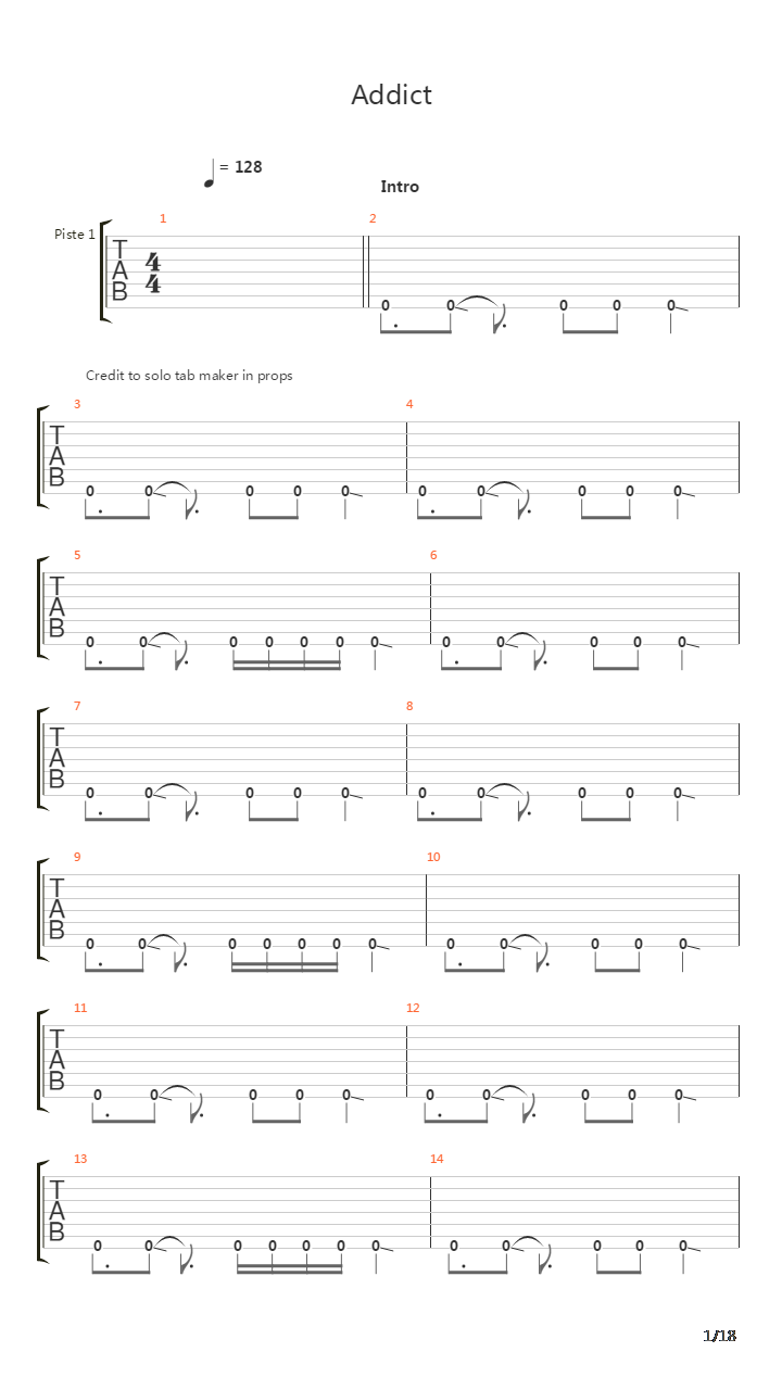 Addict吉他谱