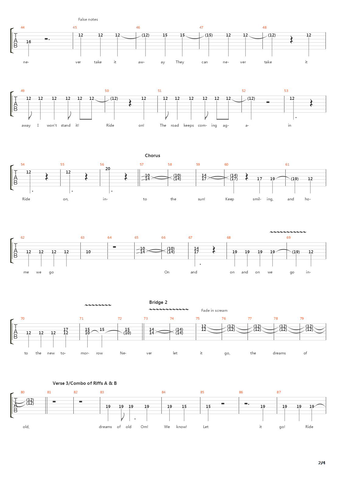 Into The Sun吉他谱