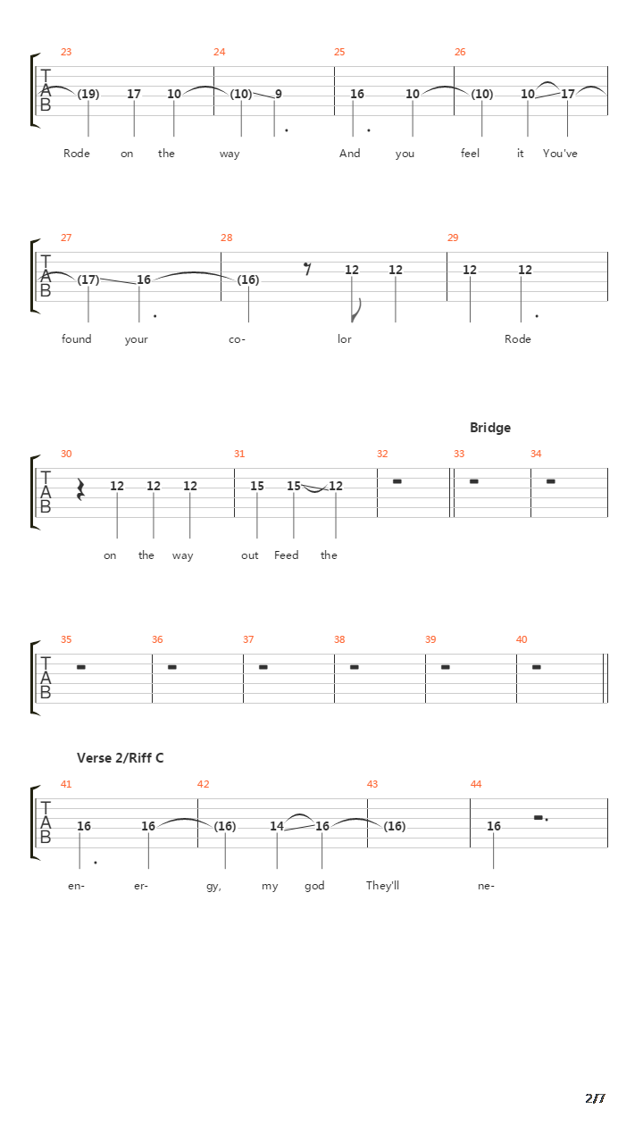 Into The Sun吉他谱