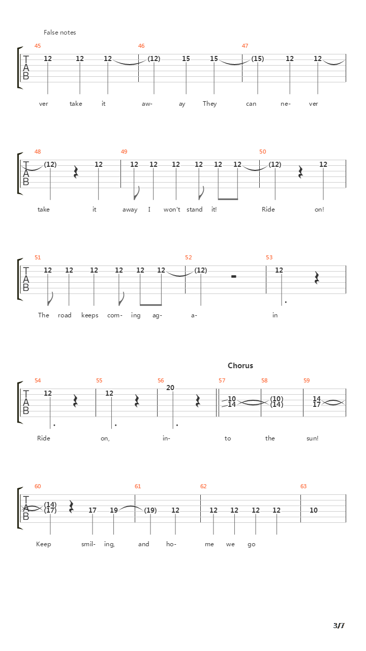 Into The Sun吉他谱